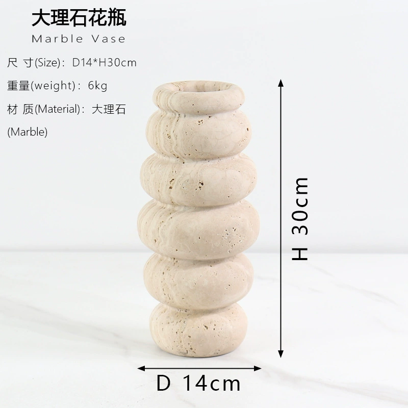 Modern organic marble decorations, light luxury style