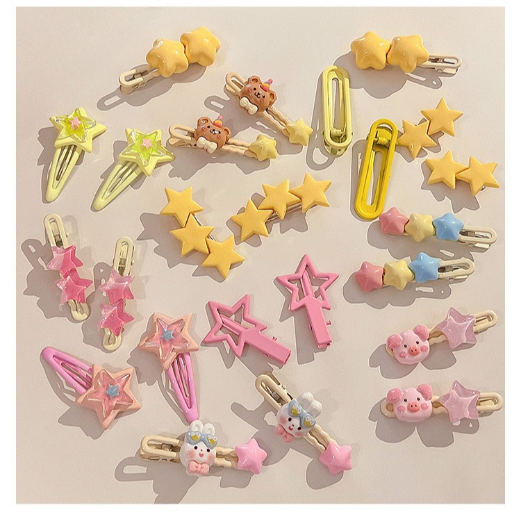 Pinza para el cabello de dopamina sin costuras de color caramelo clip lateral femenino flequillo clip para el cabello roto tocado clip de pico de pato y2k horquilla de una palabra