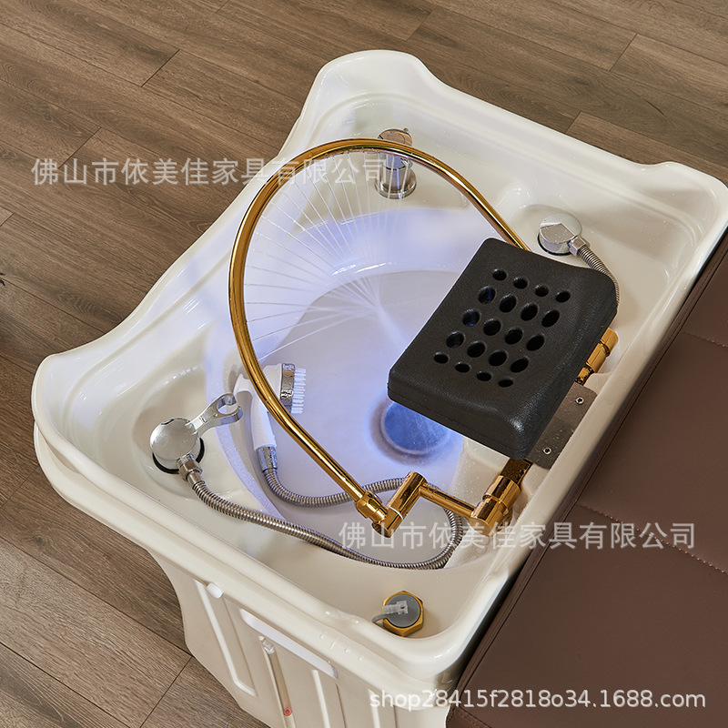 cuenca de tratamiento de cabeza móvil masaje cama de tratamiento de cabeza proyecto de injerto cuenca de lavado de agua circulante cuenca de cuidado de cabello para salón de peluquería