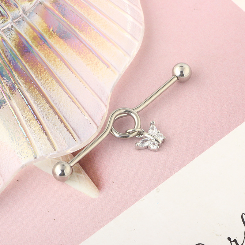 2022 Cross Love Ear Long Rod Earrings Piercing Jewelry Industrial Long Ear Rod Ear Bone Nails detail image 35