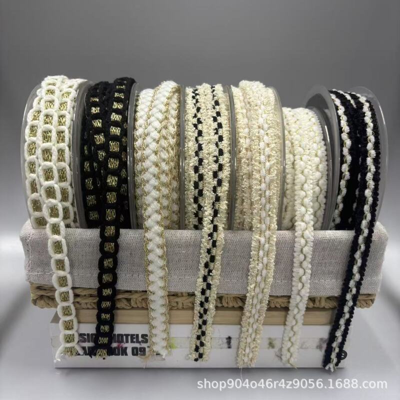Korean-Style Ribbon Chanel-Style Jacket Placket Sleeves Hair Accessories Children's Clothing Accessories Lace Trim Accessories High-Elastic Ribbon Korean-Style Ribbon Chanel-Style Jacket Placket Sleeves Hair Accessories Children's Clothing Accessories Lace Trim Accessories High-Elastic Ribbon