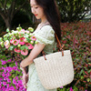 Brand straw handheld one-shoulder bag, purse, shoulder bag for leisure