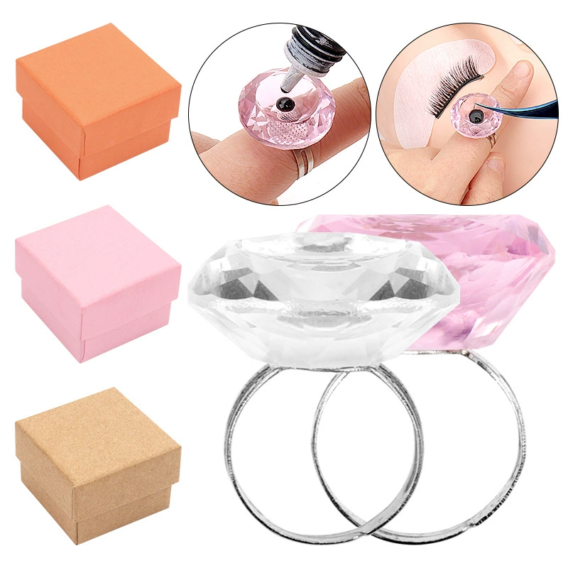 Tattoo, glue, eyelash extension, ring with crystal