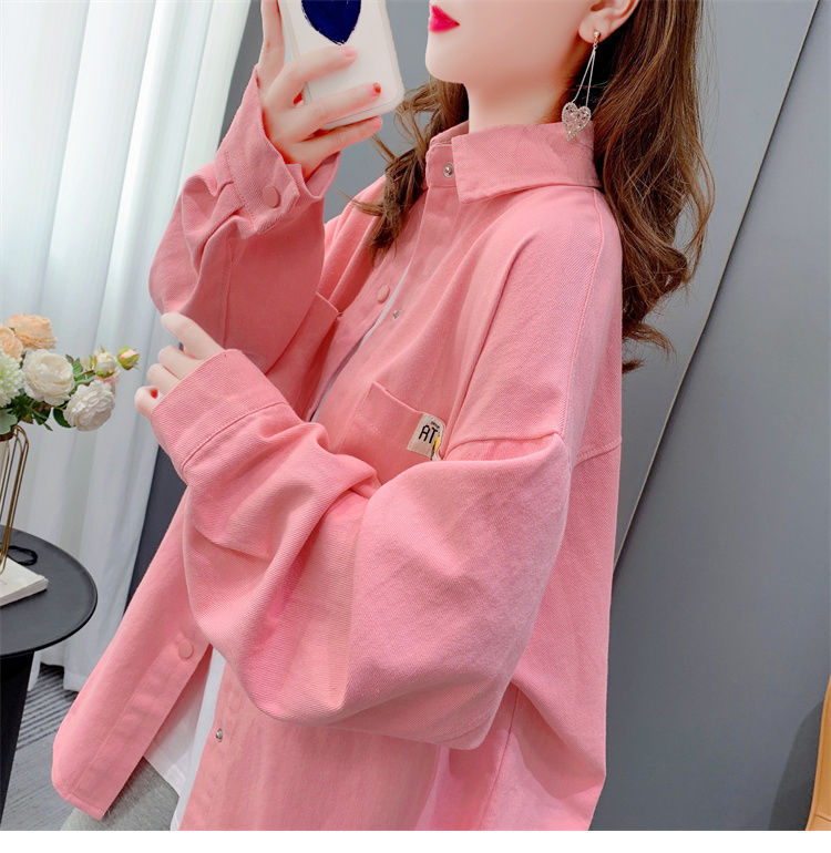 2023新款衬衫女长袖春秋季宽松甜美学院风显瘦透气过臀下半身失踪详情10