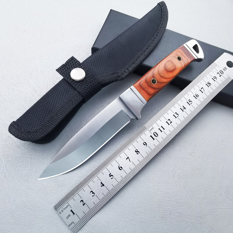 户外野营小直刀家用不锈钢水果小刀手把肉小刀分割小刀烧烤小刀