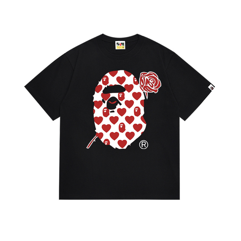 国境を越えた売れ筋BAPE X Miami International MIAMIジョイント漫画男女同型半袖スポーツTシャツトレンディブランド|undefined