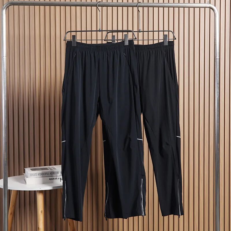 Summer new reflective stripe outdoor men's casual pants, fashionable and versatile, with zipper underarm and breathable mesh sports pants for men Summer new reflective stripe outdoor men's casual pants, fashionable and versatile, with zipper underarm and breathable mesh sports pants for men