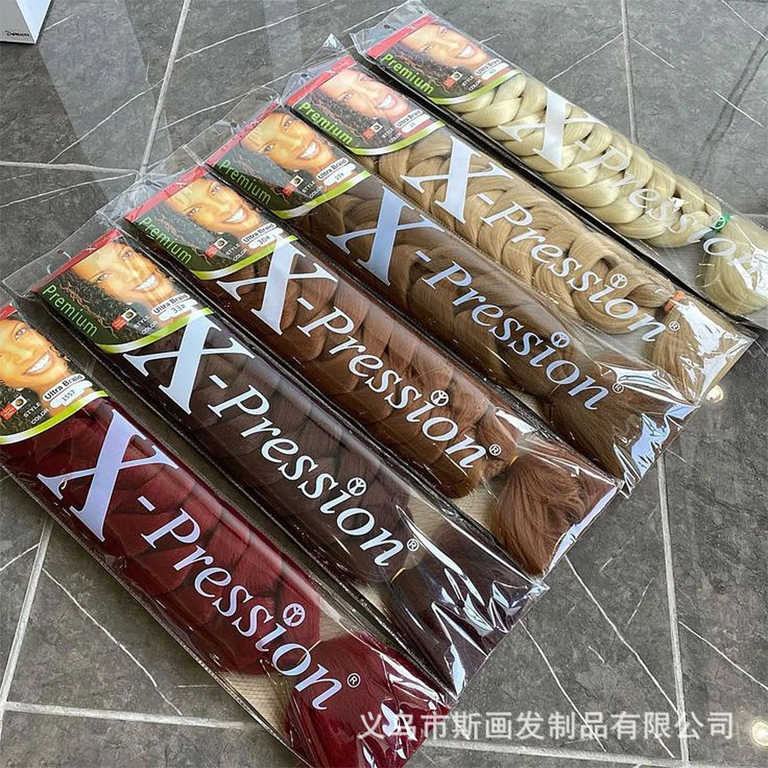 Europa y los Estados Unidos comercio exterior 165g fibra química trenzas sucias de color XP paquete de Toká peruca africana extensión de cabello negro trenzas largas