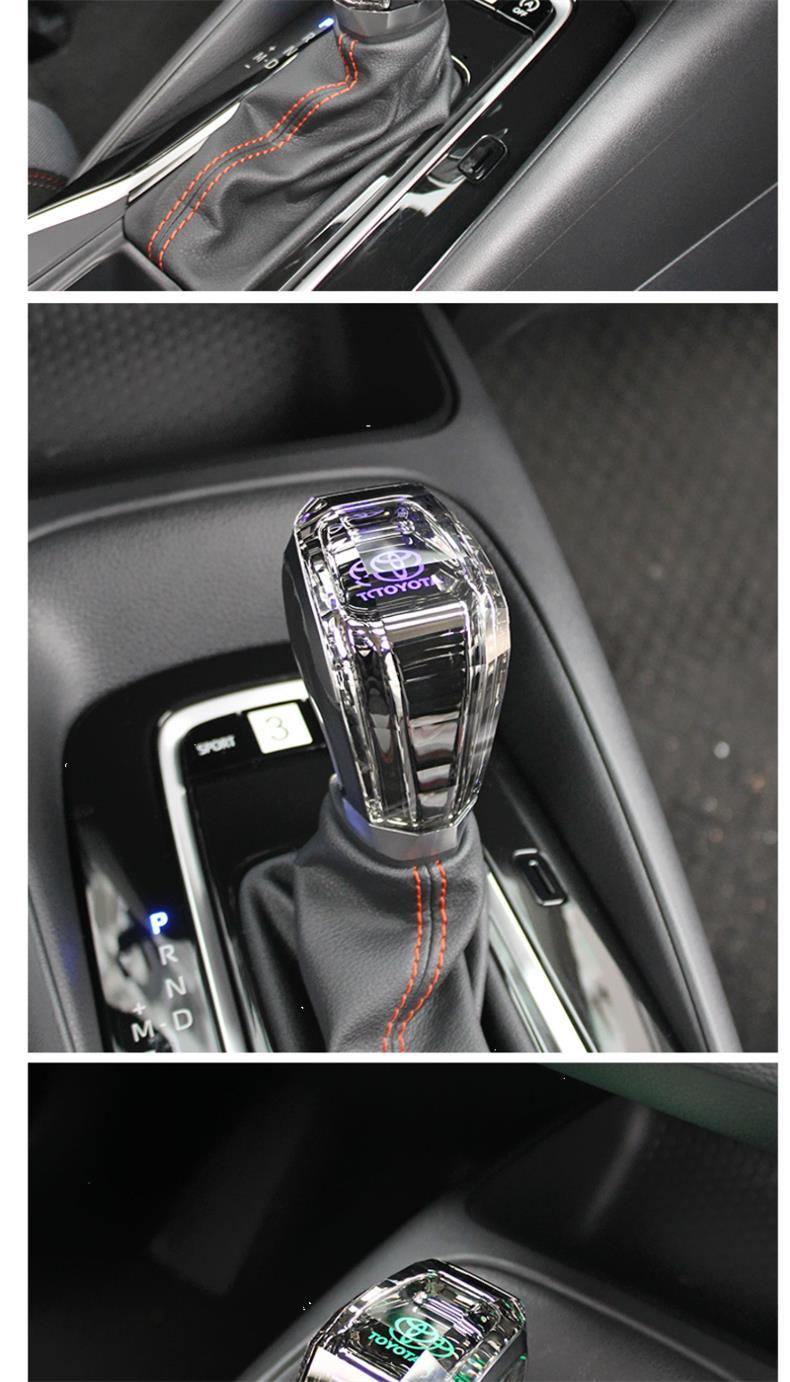 Suitable for Toyota Asia Dragon Crystal Gear Knob, Highlander, Wildlander, Rav4, Frontlander, Camry, Illuminated Gear Shift Head