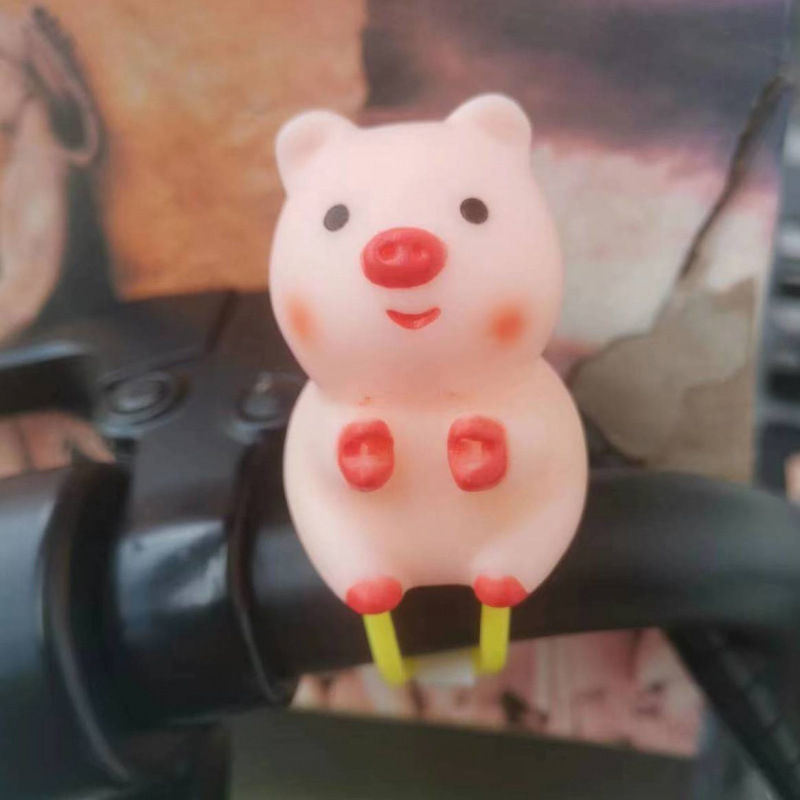 电动车摆件车载卡通小猪装饰品自行车柯基可爱|undefined