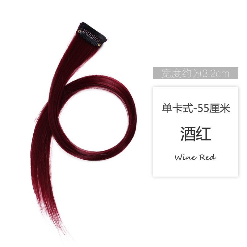 Pelucina de color pelucina extensión de cabello colgante oreja pelucina de teñido de cabello simulado pelucina de blanqueo pelucina de seda de alta temperatura pelucina de cabello recta