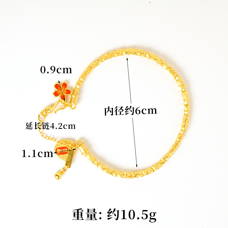 Vietnam Sha Jin simple nuevo lujo ligero viento Bafu flor pulsera elegante mujer alta sensación de joyería versátil fuente