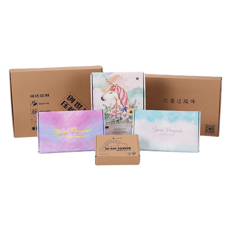 Spot Color Express Machine Box Wholesale Caja de embalaje de ropa blanca Hunan Envío gratis Caja de papel de embalaje extra duro Personalización