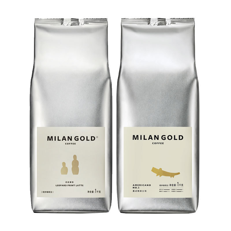 MilanGold Gold Milan Italian Special with Arabi Coffee Beans Medium Roasted Latte American Black