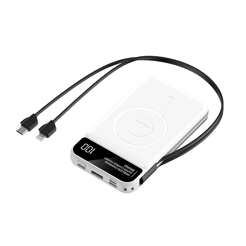 マグネット式ワイヤレス充電宝自帯線マグ安全超薄型小型携帯充電充電モバイル電源大容量|undefined
