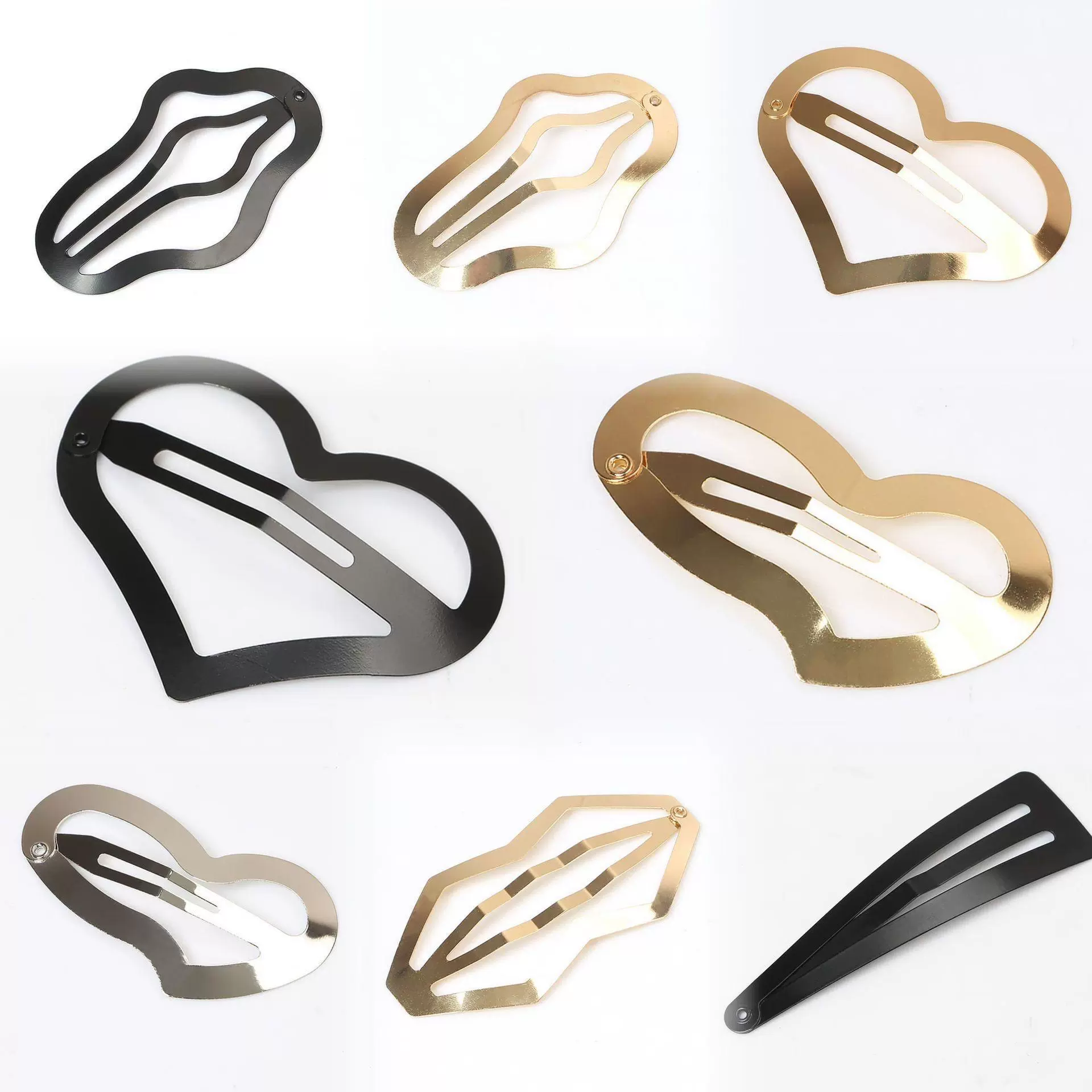 金属DIY手工发夹刘海夹韩式云朵五角星bb夹发饰配件简约饰品批发