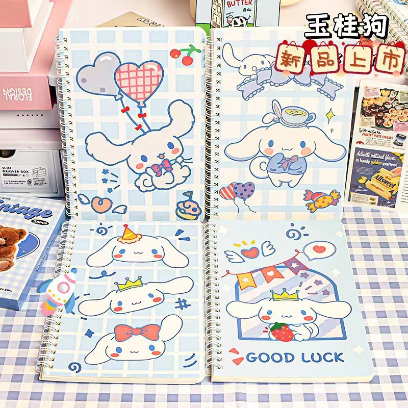 Nuevo cuaderno Sanrio limitado A5 estilo japonés nicho de alta gama para estudiantes lindo perro canela manual línea.