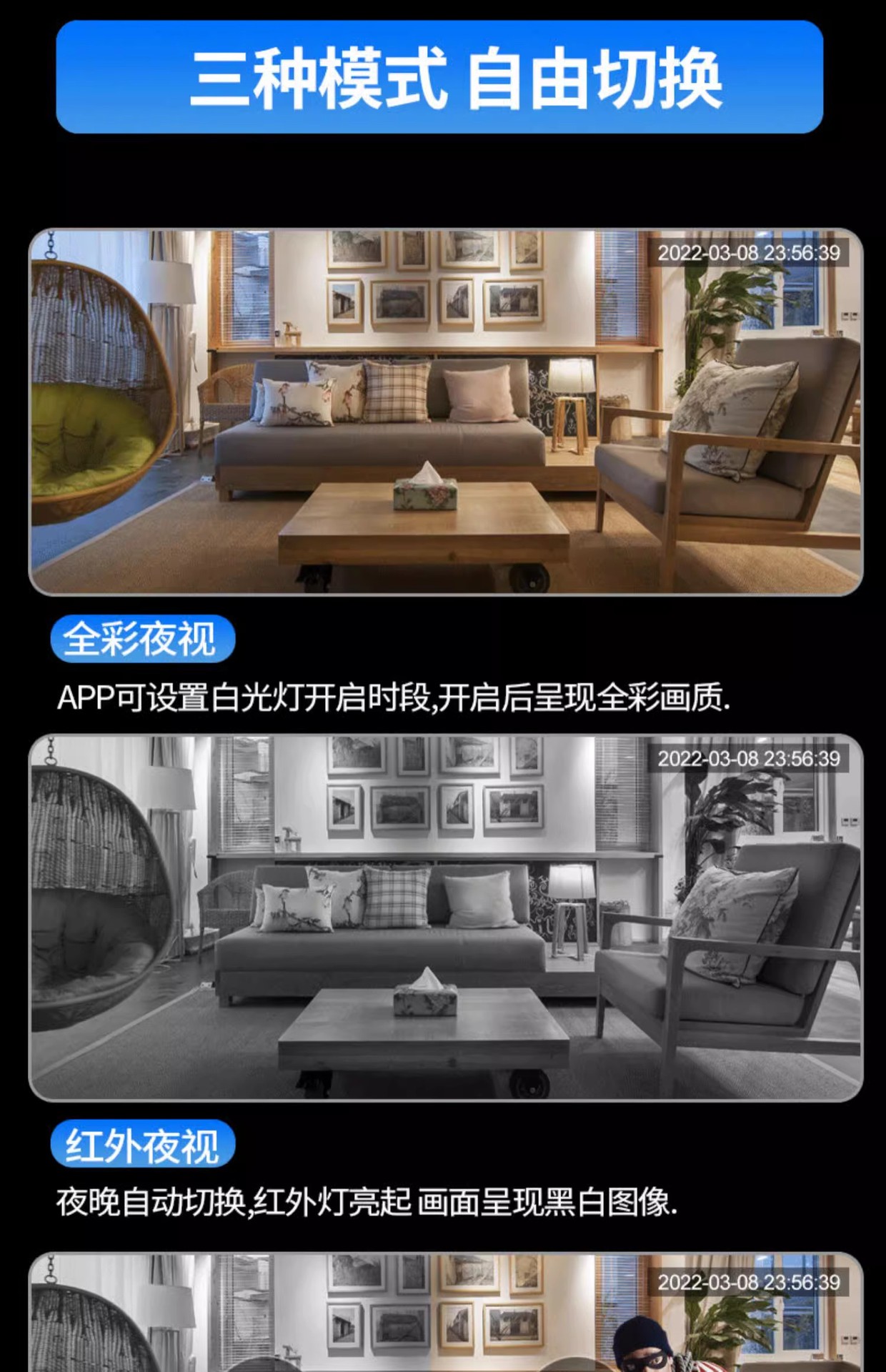 The cross-border bestseller E27 bulb camera 360-degree home wireless security intercom function smart monitoring camera undefined