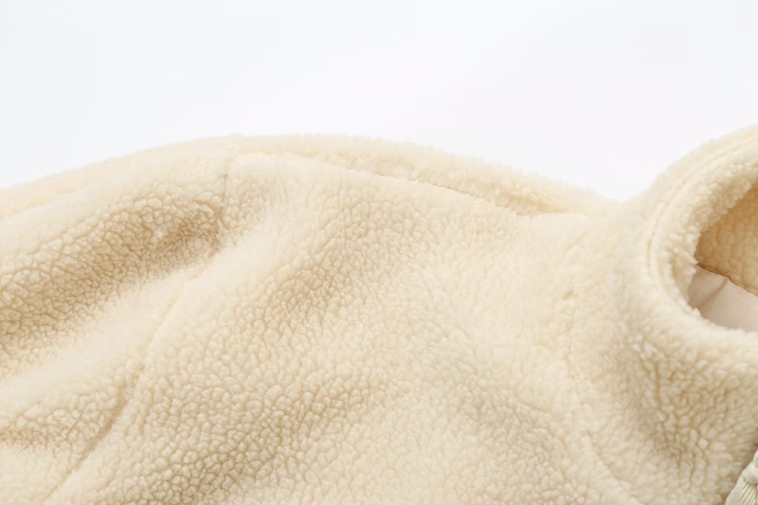 Frauen Kleidung herbst und winter neue frauen kleidung einfarbig faul stil lamm wolle hohe kragen wolle mantel M6257_voghion.com