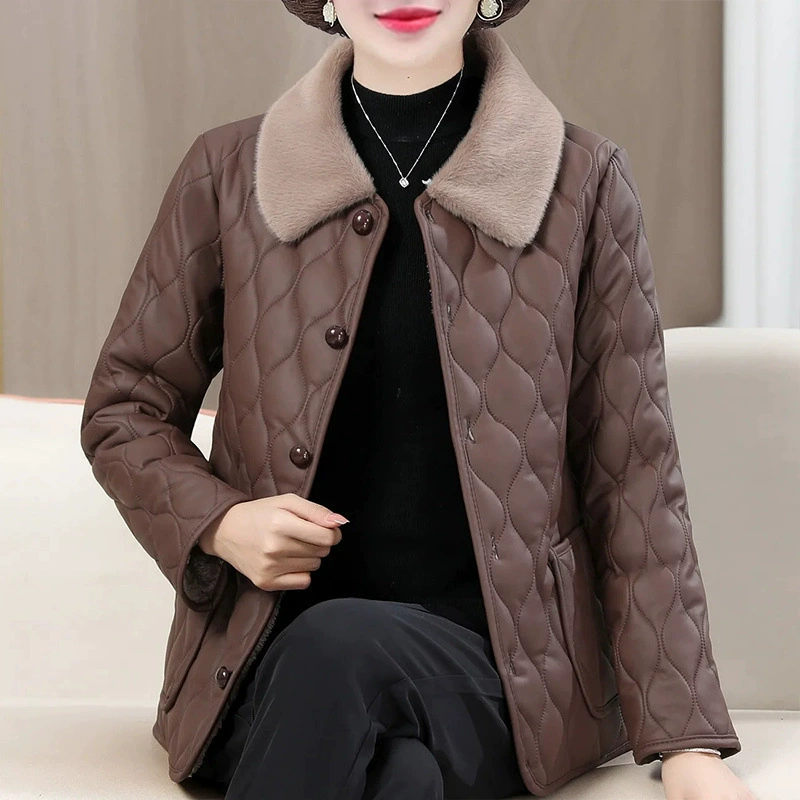 Демисезонная утепленная куртка-пальто для мамы, для middle age, oversize, 40-50-60 лет