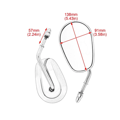 reflector retro rearview mirror, Motorcycle rearview mirror