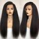 African wig European and American Yaki chemical fiber wig T lace black long straight hair fluffy natural headgear