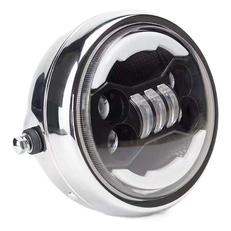5.75-inch motorcycle headlight off-road vehicle little Prince led headlight modified retro Harley Angel eye headlight