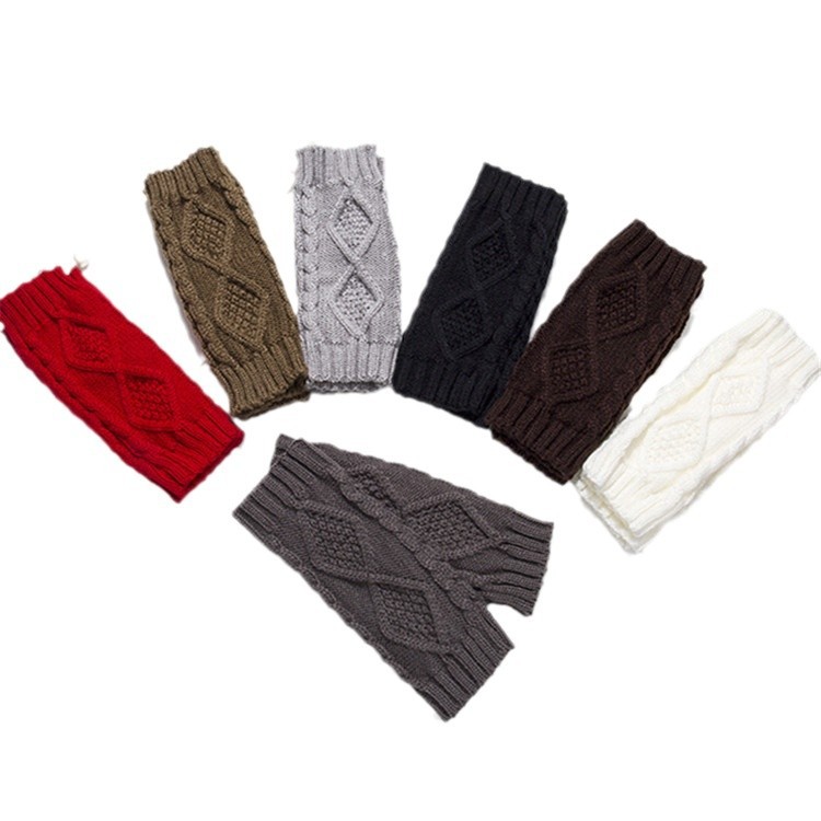 Yifan otoño e invierno al aire libre decoración cálida moda coreana elástico oversleeve corto punto dos rombo manga del brazo