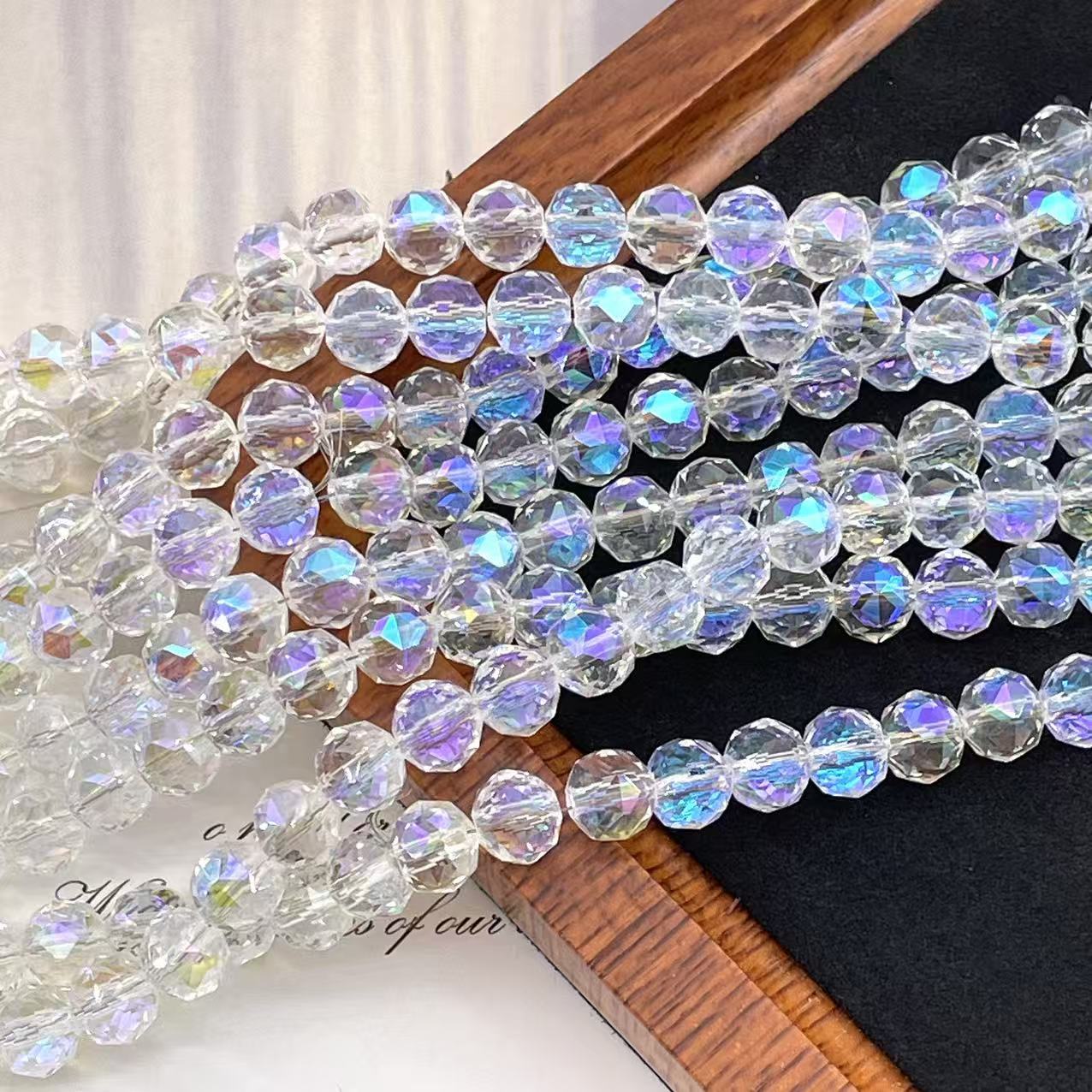 Bola de flores de 8mm Jingjing K9 cuentas sueltas de cristal 64 superficies cortadas con cuentas Accesorios de joyería hechos a mano de bricolaje Pulsera Collar lote suelto image 55