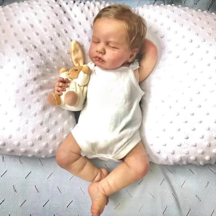 49cm simulación bebé reborn muñeca LOULOU hecho a mano 3D piel sangre venosa seda visible de una sola pieza entrega