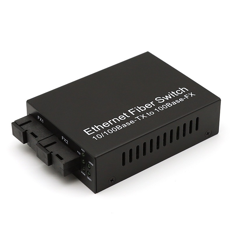百兆2光2电单模单纤光纤收发器光纤交换机光电转换器SC接口一台