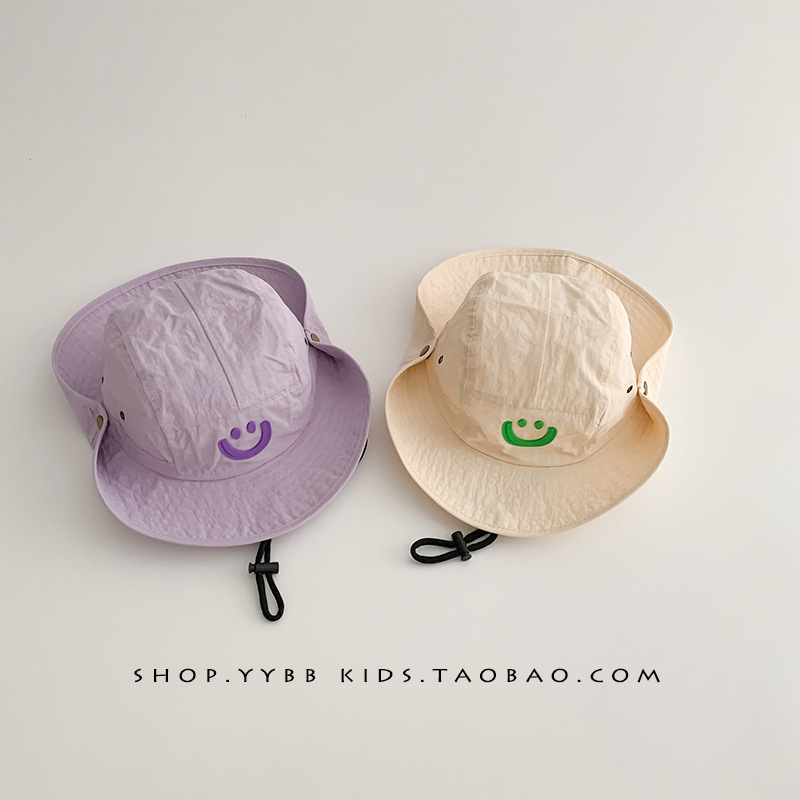 Sombreros para niños con dopamina coreana sonriente sombreros de verano secado rápido sombreros de sol para bebés de viajes de primavera para hombres y mujeres