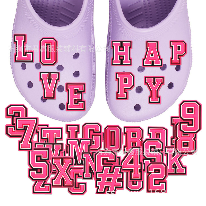 26 English letters and numbers DIY patch accessories hole shoes accessories buckle shoes flower shoe buckle decorative buckle 26 English letters and numbers DIY patch accessories hole shoes accessories buckle shoes flower shoe buckle decorative buckle