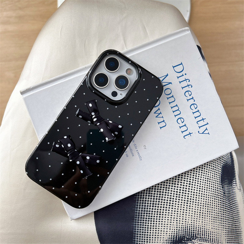 ins风立体蝴蝶结少女心适用iPhone16苹果15ProMax/14手机壳13新款|undefined