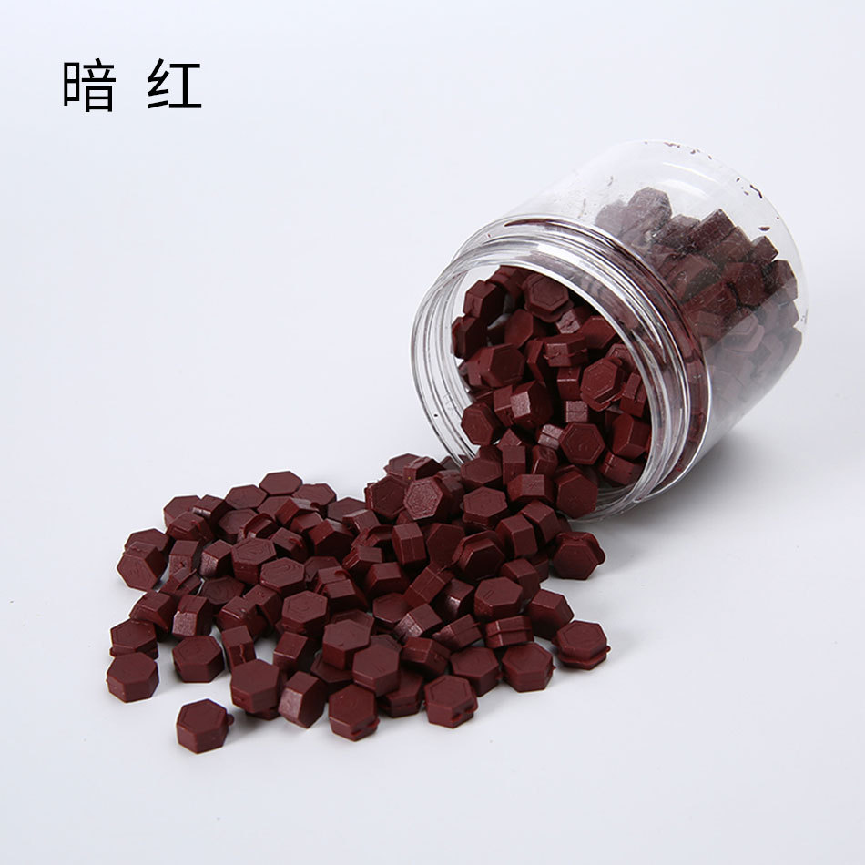 Macaron en caja de 50 colores, cera de pintura de fuego de color mixto, cera de botella granular mate, 60g, peso neto, aproximadamente 38g, sobre, cera sellada