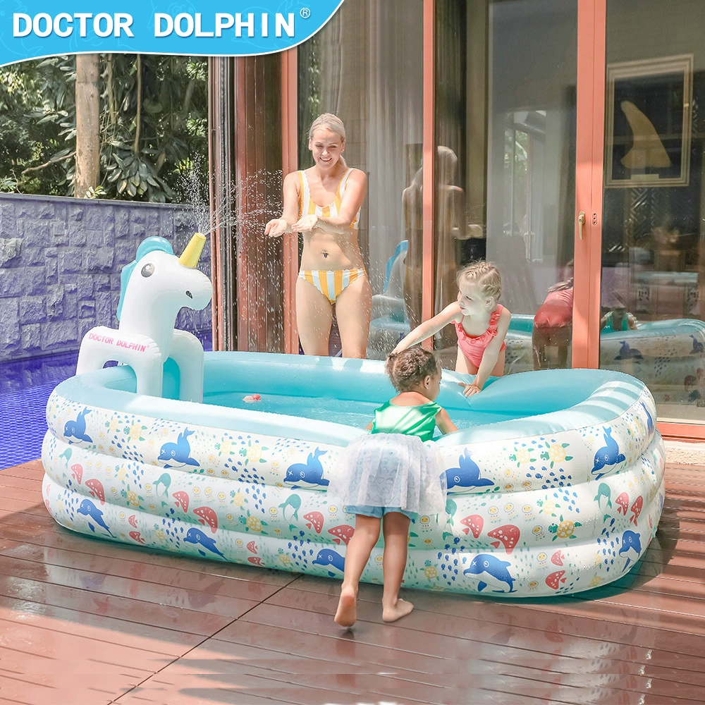 博士豚 Inflatable square swimming pool PVC