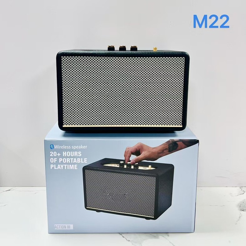 ヨーロッパバージョンのマスポール Bluetooth スピーカーハイエンドレトロ木箱 m22 デスクトップロックレトロ大型オーディオ ACTON3|undefined