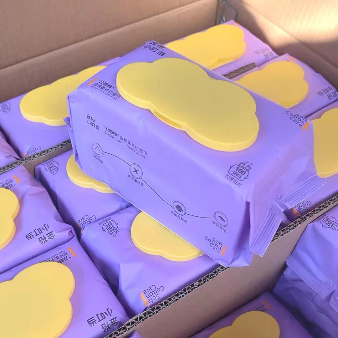 Wholesale Jinyu Tinkerbell Infant Hand and Mouth Wipes 100 Series Thickened and Enlarged Group Purchase Wipes