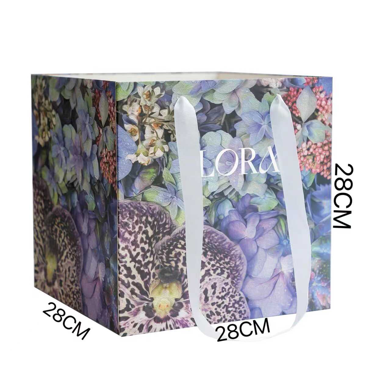 Pintura al óleo jardín estampado bolsas de mano bolsas de embalaje de flores flores floristas materiales de embalaje de flores bolsas de regalo