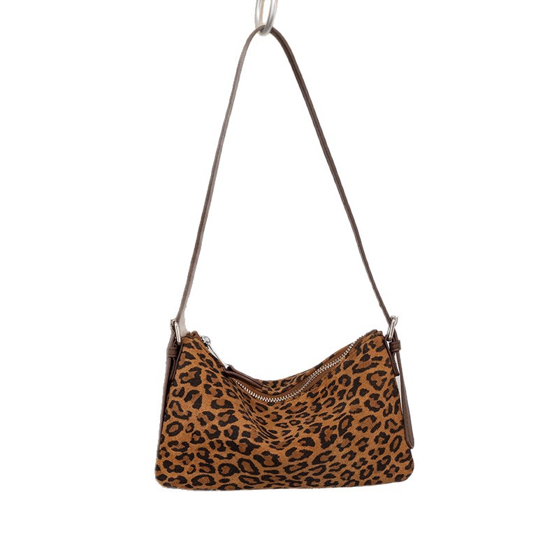Genuine Leather Leopard Print Shoulder Crossbody Bag Handbag_voghion.com