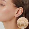 Advanced earrings, demi-season design ear clips, high-quality style, light luxury style, internet celebrity, 2021 collection