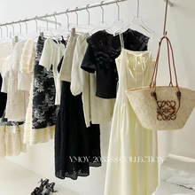 杭州四季青夏季新款甜美清新设计感小众连衣裙品牌女装批发货源