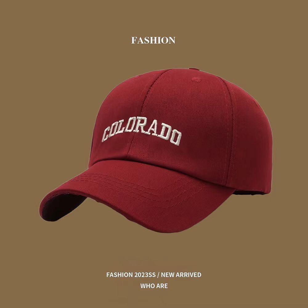 Burgundy baseball cap