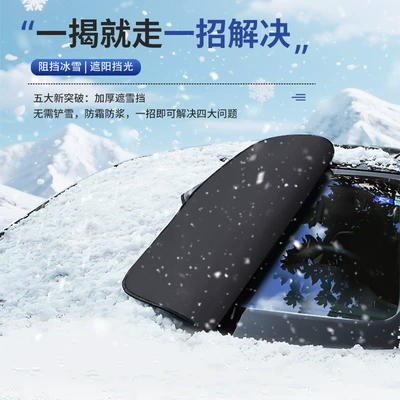 Car snow shield snowflake pattern car front