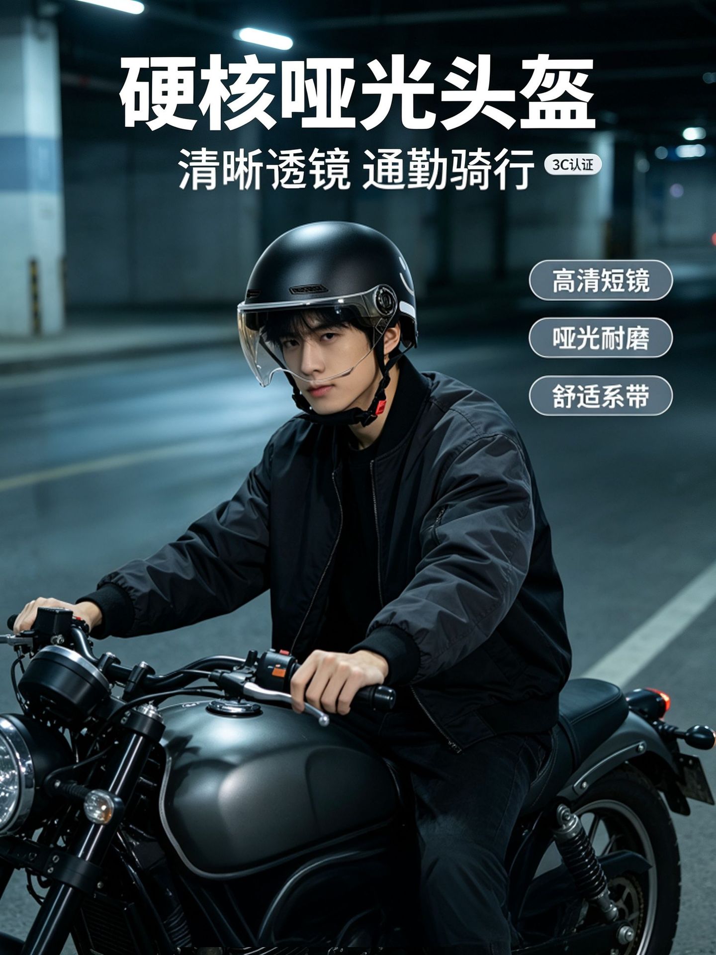 New national standard 3C electric vehicle helmet, motorcycle summer half helmet, smiley face design, unisex, suitable for commuting, and provides safety for electric scooters
