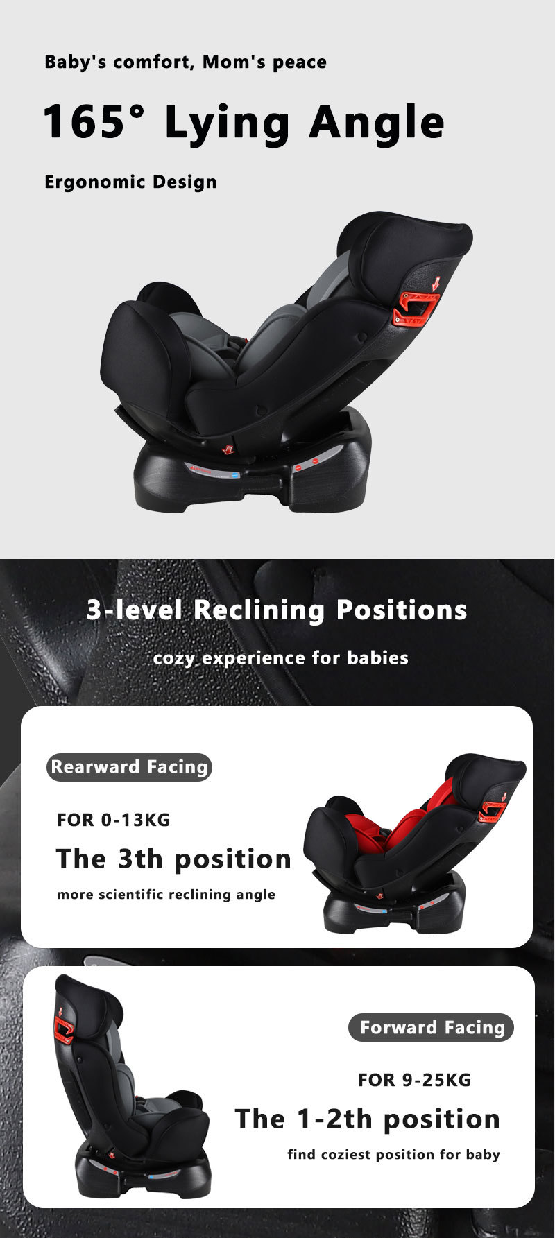 Genius Baby Car Safety Seat Universal Portable Infant Baby Child Seat 0-7 Years Old