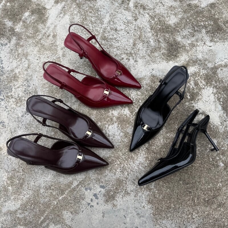 Foreign Trade Niche High-Heeled Peep-Toe Sandals, Fairy Shoes, Fashionable New Spring Style, Elegant French Pointed-Toe Single Shoes Foreign Trade Niche High-Heeled Peep-Toe Sandals, Fairy Shoes, Fashionable New Spring Style, Elegant French Pointed-Toe Single Shoes