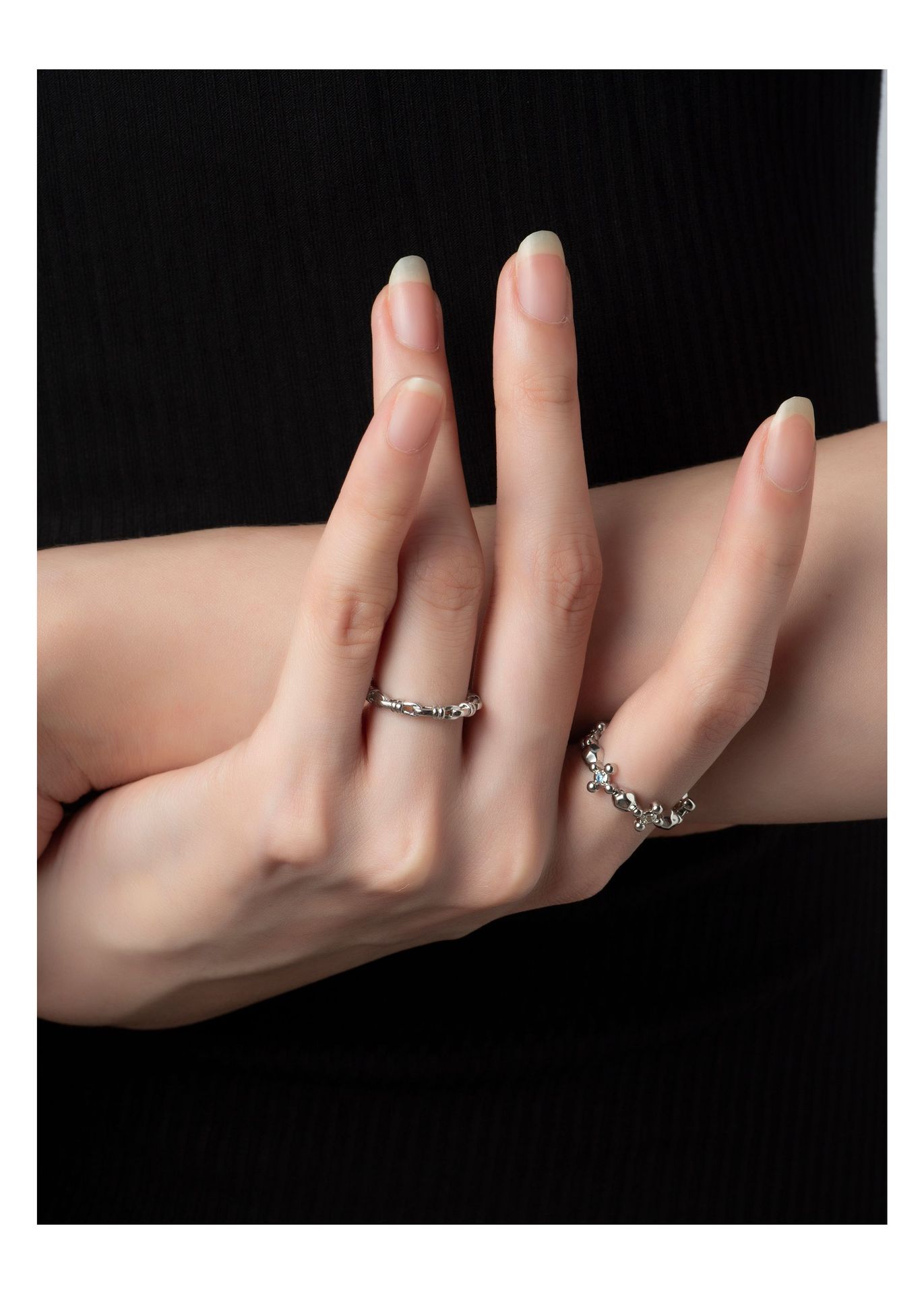 Simple Style Geometric Copper Plating Zircon Open Ring