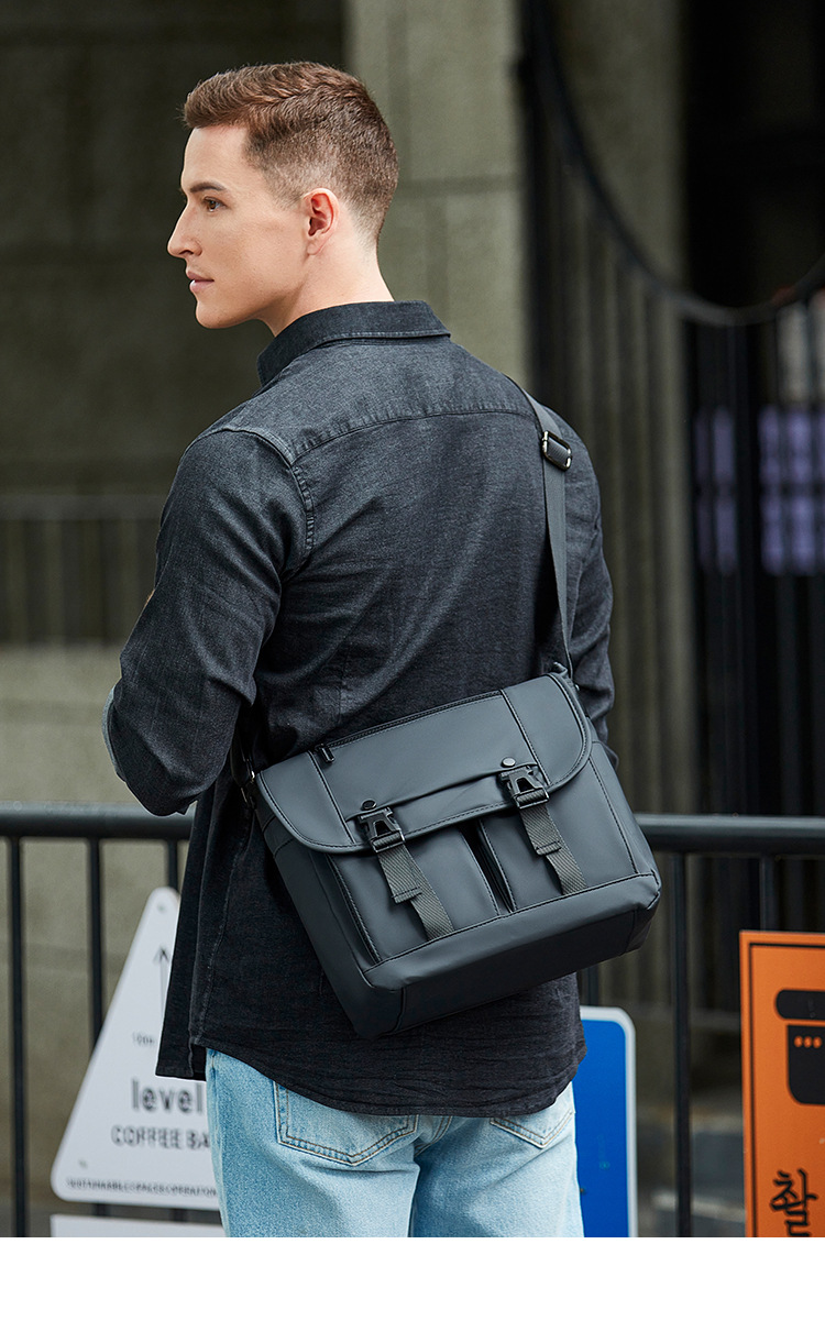 Messenger Bag For Men Waterproof Crossbody Bag Business Style_voghion.com