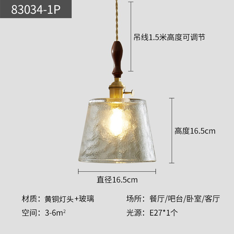 83034 - lámpara de araña transparente (nogal)